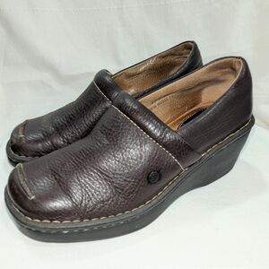 BORN Women's Classic Toby Slip-on Wedge Heel Clogs - Sz 6.5 Great Cond!